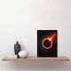 image 2 of Total Solar Eclipse Orange Ring Fire Black Framed Wall Art Print A4