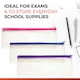 image 3 of Janrax 13x5" White Zip Clear Exam Pencil Case
