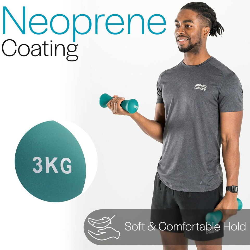 image 1 of Neoprene Bone Dumbbells (3kg)