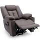 image 2 of Afton Technology Fabric Single Motor Rise Recliner Lift Mobility Chair (Brown)