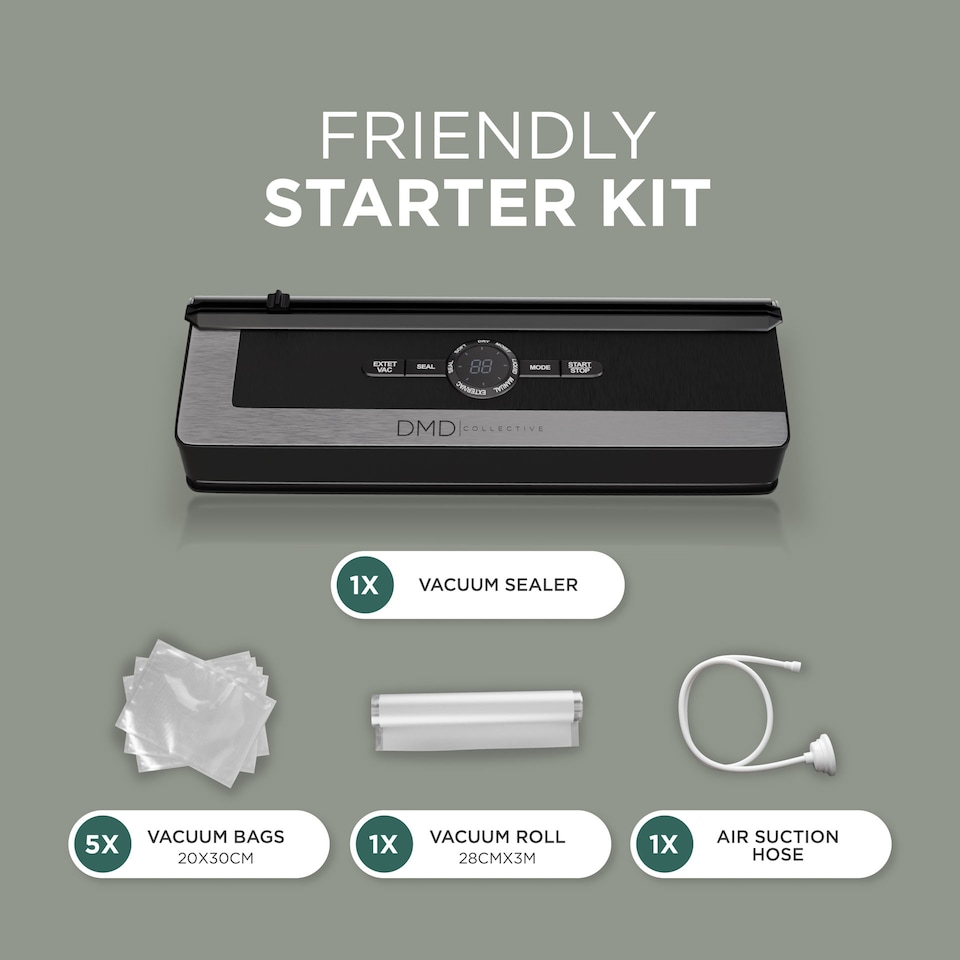 image 1 of DMD 6 in 1 Vacuum Sealer Machine, 30cm Longer Seal Food Sealer with Vacuum Sealer Bags