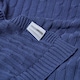 image 7 of Homescapes Cotton Cable Knit Throw - Navy Blue - 150 x 200 cm Blue