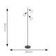 image 3 of ValueLights Angus Matt Black Metal Geometric Basket Shade Floor Lamp