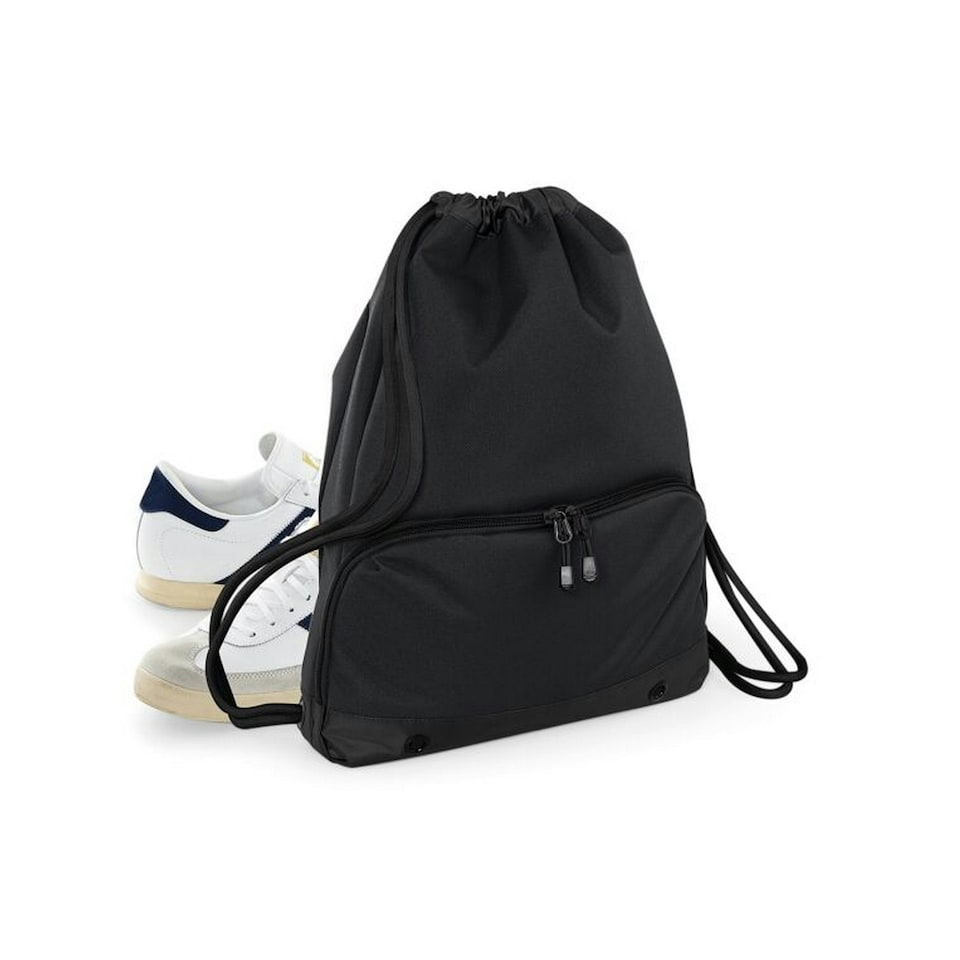 image 1 of Bagbase Athleisure Drawstring Bag - Black/Black - One Size | Black | One Size