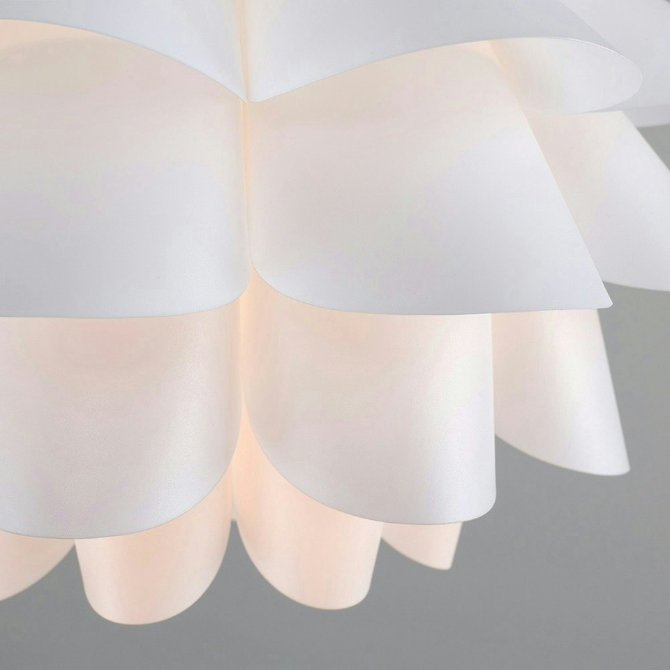 image 1 of ValueLights Modern Intricate Design White Ceiling Pendant Light Shade