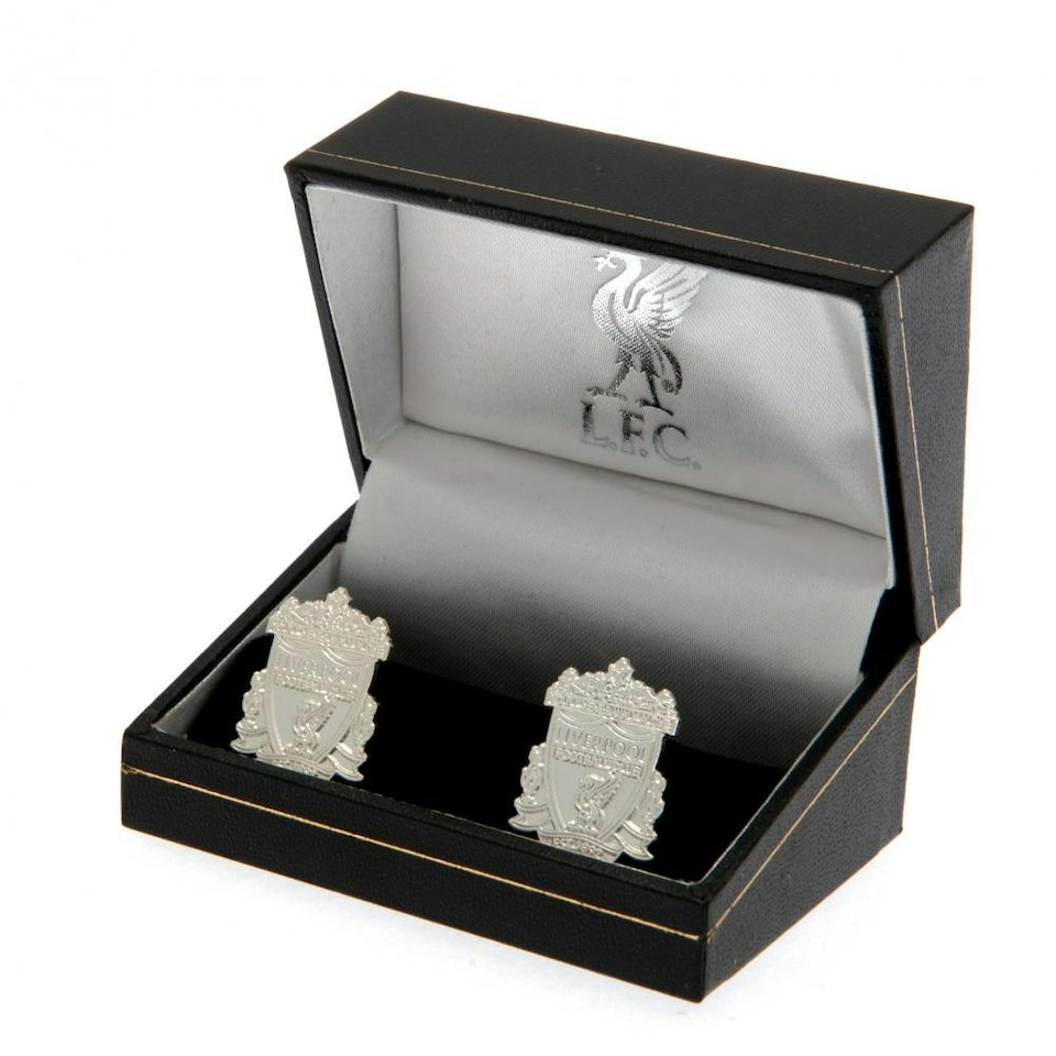image 1 of Liverpool FC Silver Plated Crest Cufflinks - Silver - One Size (UTTA2514)