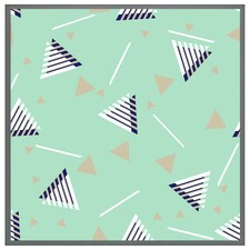 Geometric triangle stripes (Picutre Frame) Grey | XS