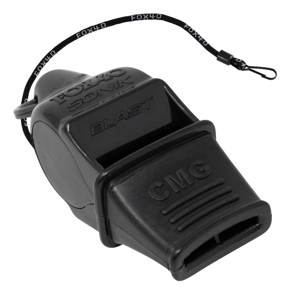 image 1 of Fox 40 Sonik Blast Whistle and Lanyard - Black - One Size (UTRD3801)