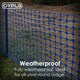 image 4 of Heavy Duty Blue Safety Barrier Mesh Fencing 1mtr x 15mtr | Blue | 1