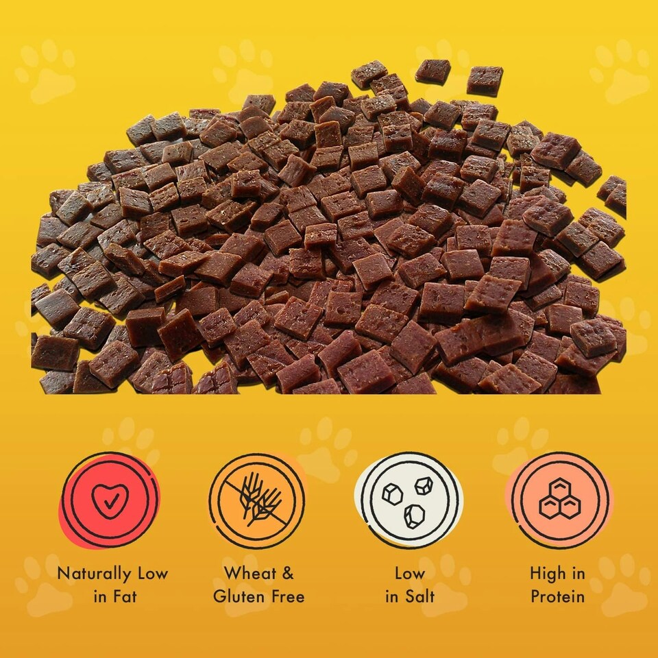 image 1 of Pet Munchies Liver and Chicken Dog Training Treats, Grain Free Tasty Bites with Natural Real Meat, Low in Fat and High in Protein 50g (Pack of 8)