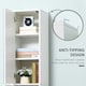 image 5 of kleankin Tall Mirrored Bathroom Cabinet with Adjustable Shelf White