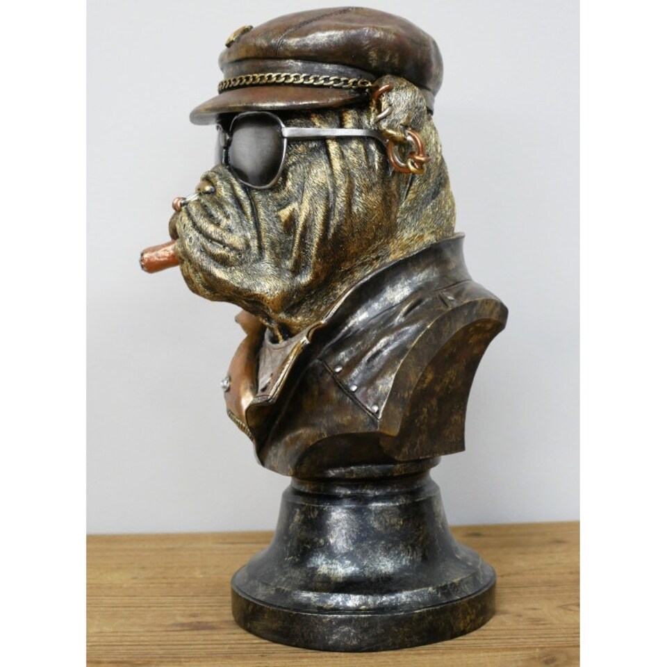 image 1 of Gifts Direct 2 U Smoking Bulldog Bust Ornament