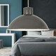 image 7 of Set of 2 Domed - Grey Easy Fit Metal Pendant Shades Grey