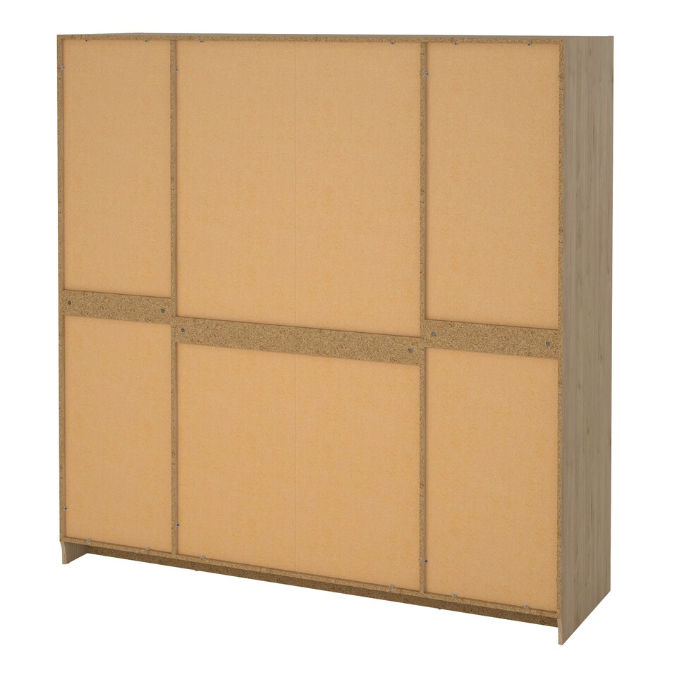 image 1 of Brande Wardrobe with 4 Frame Doors in Jackson Hickory Oak