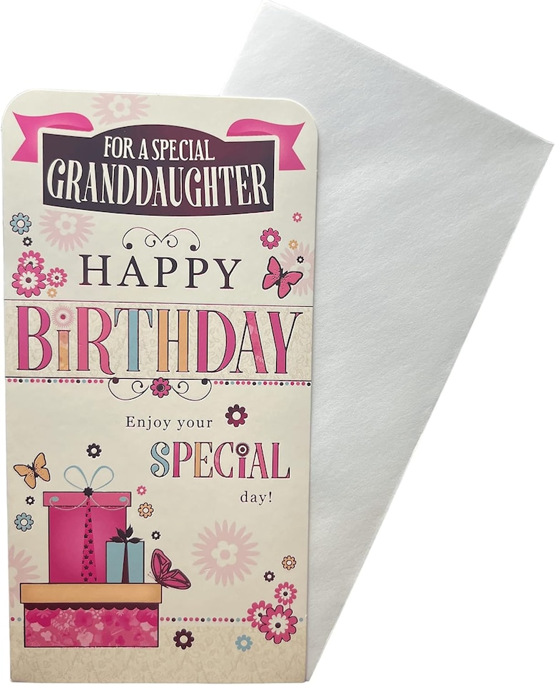 image 1 of For a Special Granddaughter Birthday Luxury Gift Money Wallet Card