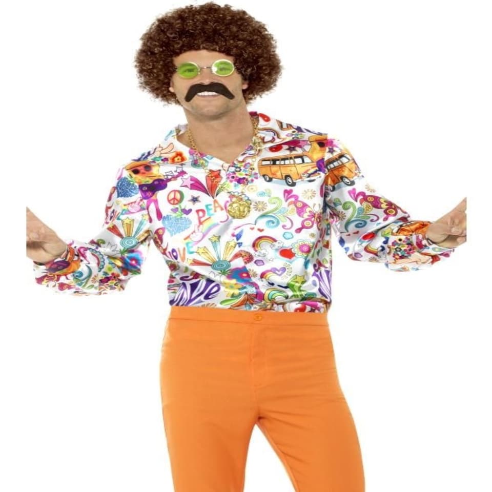 60s Groovy Shirt - Multi-Coloured - 44910L L