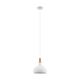 image 2 of EGLO Sabinar Metal and Wood Single Pendant Light, 28cm