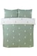 image 3 of Fir Microfibre Reversible Duvet Cover Set with Pillowcase | Green | King