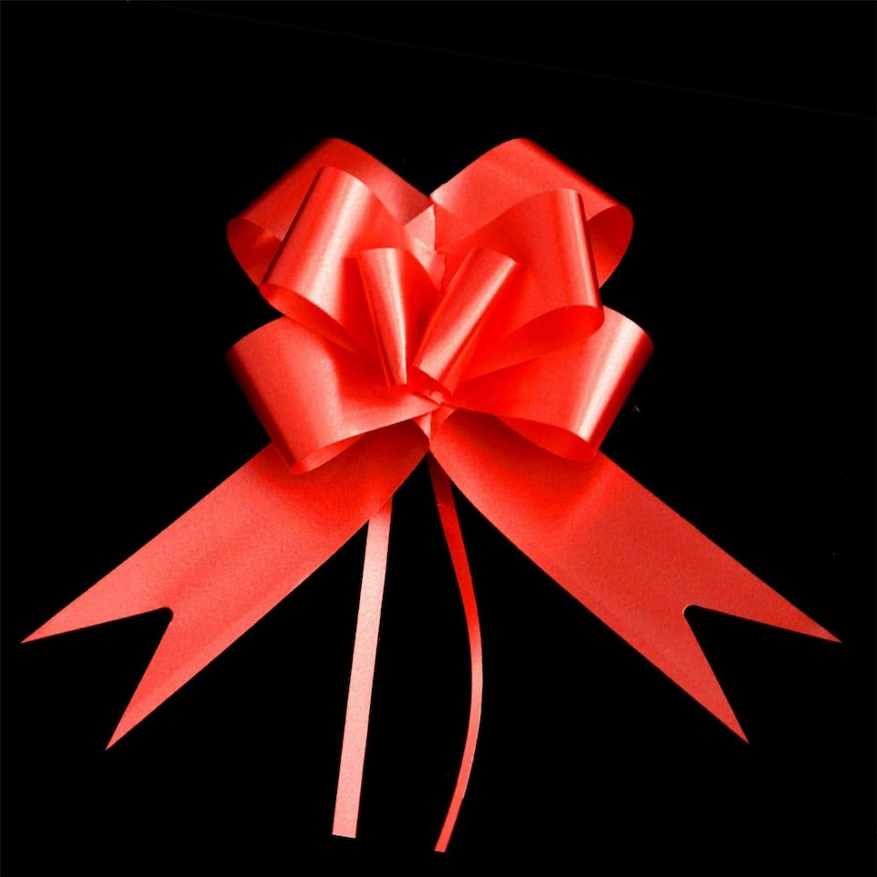 image 1 of Red Pull Bows - 30pcs, 30mm
