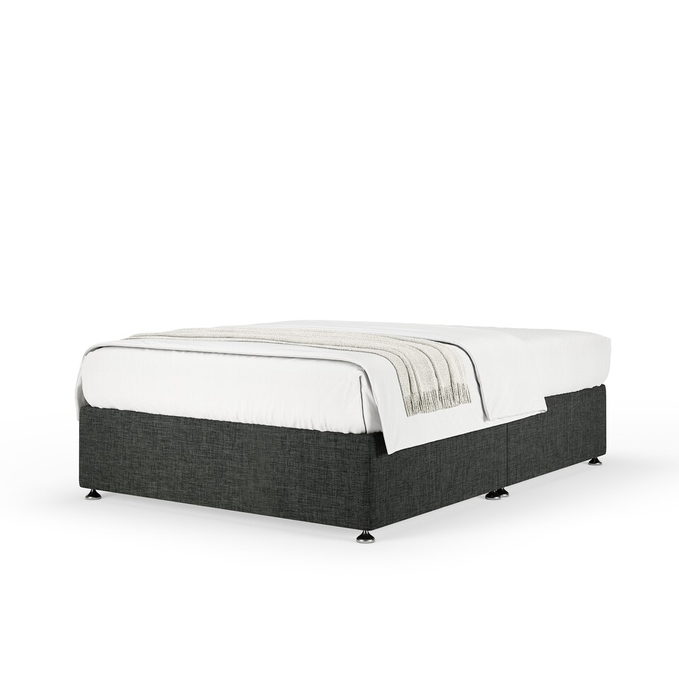 image 1 of Ortho Classic Orthopaedic Charcoal Linen Divan Set Single