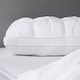 image 4 of OHS Quilted Hotel Cushion Soft Filled Bounce Back Luxury Quality Plump Plush Bed Pillow White | 48 x 74cm