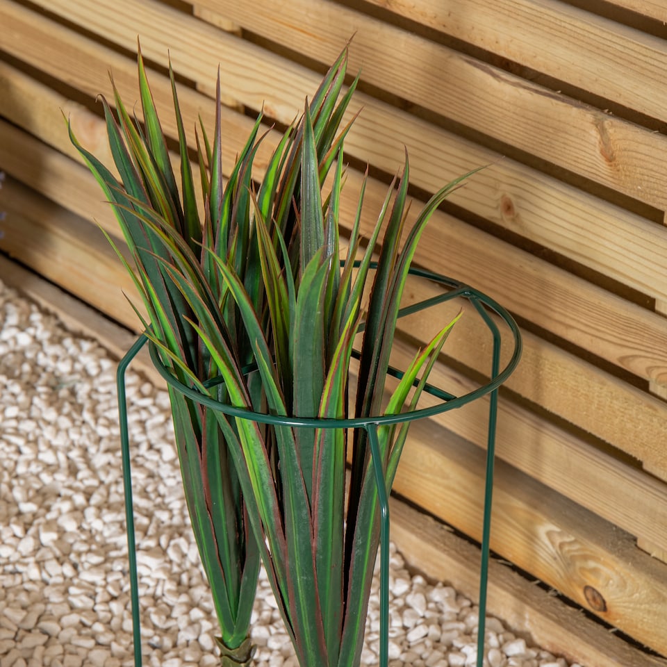 image 1 of Pack of 3 Tom Chambers Urban Dark Green Metal Herbaceous Garden Plant Support Grow Through Small 40cm x 20cm