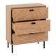 image 2 of Leon 3 Drawer Chest - L40 x W80 x H78.5 cm - Medium Oak Effect