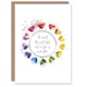 image 1 of Wedding Card Marriage Poem Best Thing Hepburn Quote Rainbow