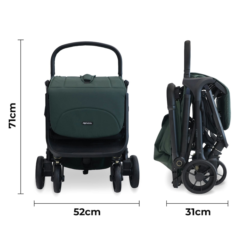 image 1 of MBX7 Auto-Fold Stroller - Forest Green