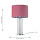 image 9 of Aura - Chrome Table Lamp with Pink Velvet Flamingo Shade | Chrome | Pink | Large | 1