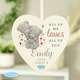 image 1 of Personalised Me to You Valentine Wooden Heart Decoration