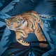 image 4 of Tiger Duvet Cover Set Pillowcase Navy Single