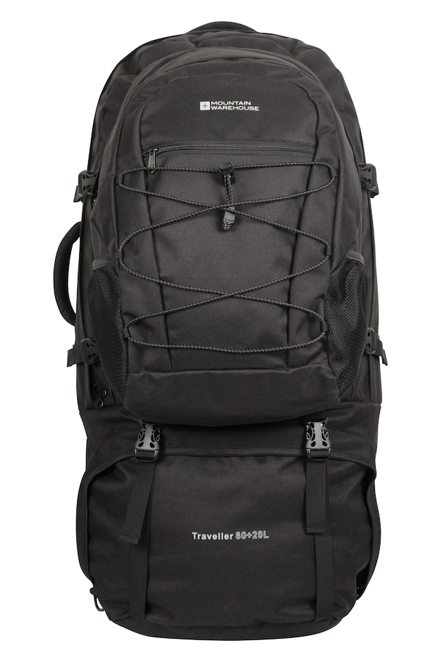 image 1 of Mountain Warehouse Traveller 80L Rucksack Detachable 20L Daypack Durable Travel Backpack