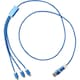 image 3 of Versatile 5 in 1 Recycled Aluminium Charging Cable - Royal Blue - One Size