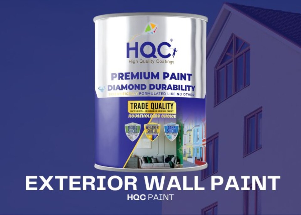 image 1 of HQC Exterior Wall Insulating Paint - Weatherproof, Heat Reflecting & Energy Saving - Light Yellow - 5L