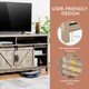 image 2 of COSTWAY 65 Inches TV Stand Media Entertainment Center Grey Grey