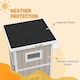 image 5 of PawHut Outdoor Wooden Cat House w/ Removable Bottom, Escape Doors, for 1-2 Cats