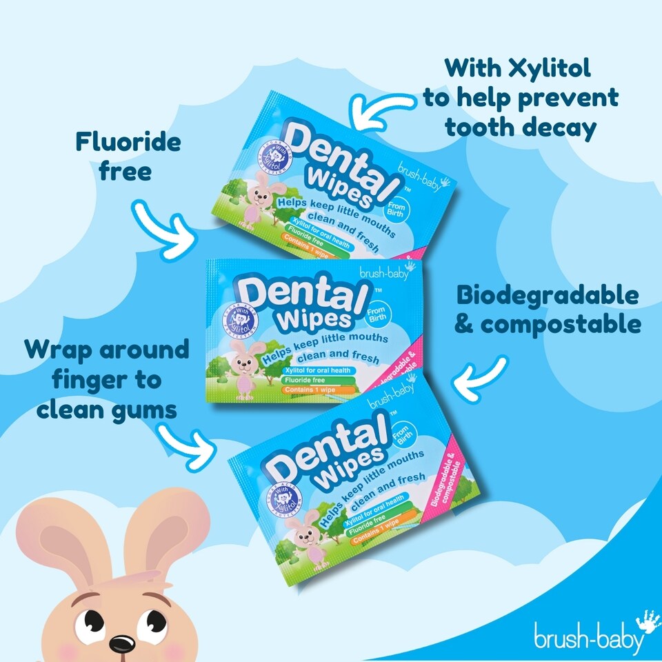 image 1 of Baby Dental Wipes™ | Baby Gum & Tooth Wipes - 6 Pack