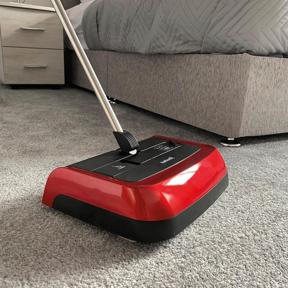 image 1 of Ewbank Manual Carpet Sweeper, For Any Surface, Adjustable Height, Red