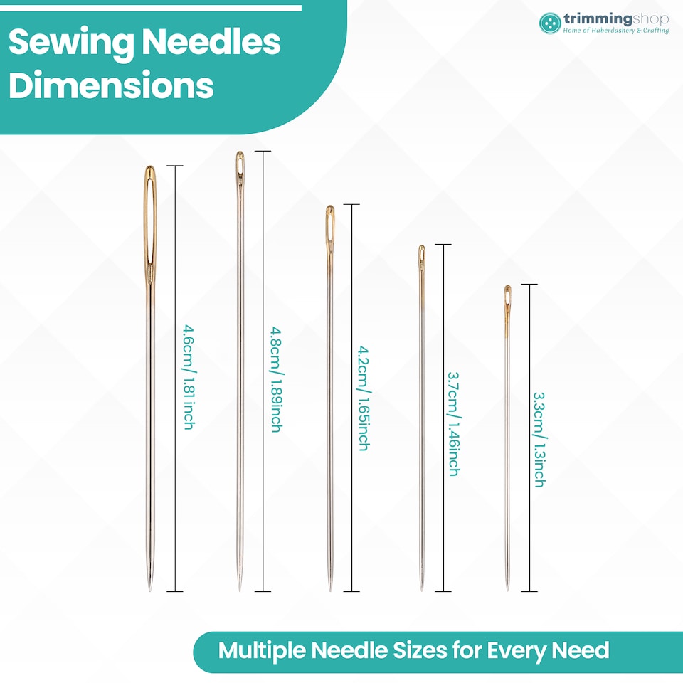 image 1 of 30 Assorted Hand Sewing Needles Set, Stainless Steel Needles in Round Case
