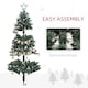 image 6 of HOMCOM 6ft Artificial Christmas Tree with LED Lights and Blue Decorations