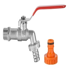 3/4inch BSP Garden Bib Tap Water Lever Type Valve Hazelock Connection | Chrome