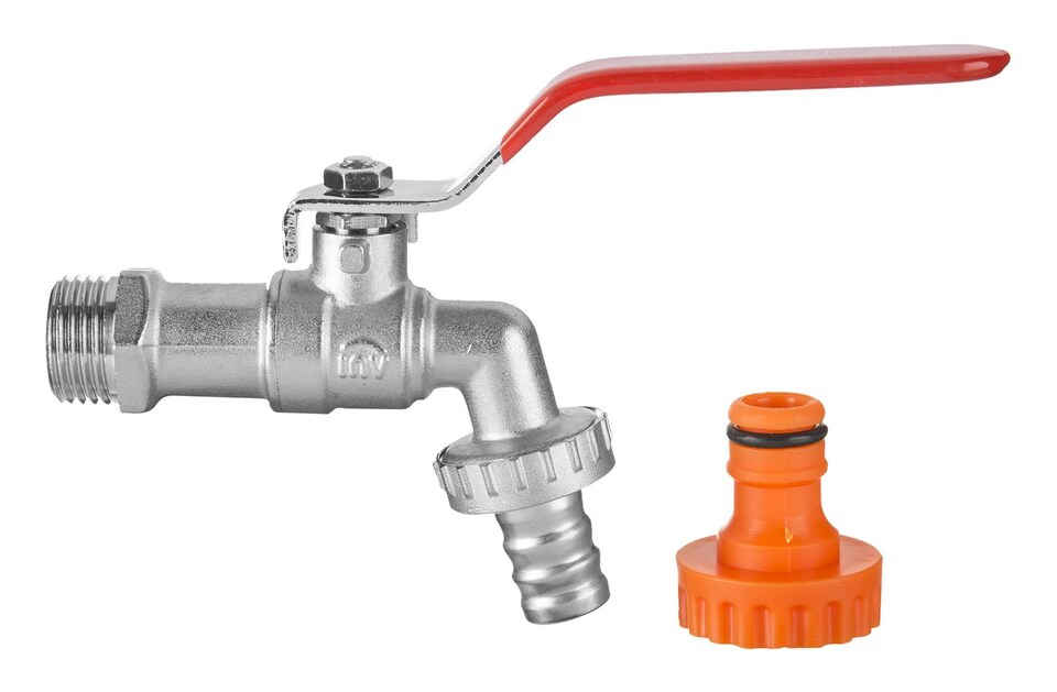 image 1 of 3/4inch BSP Garden Bib Tap Water Lever Type Valve Hazelock Connection | Chrome