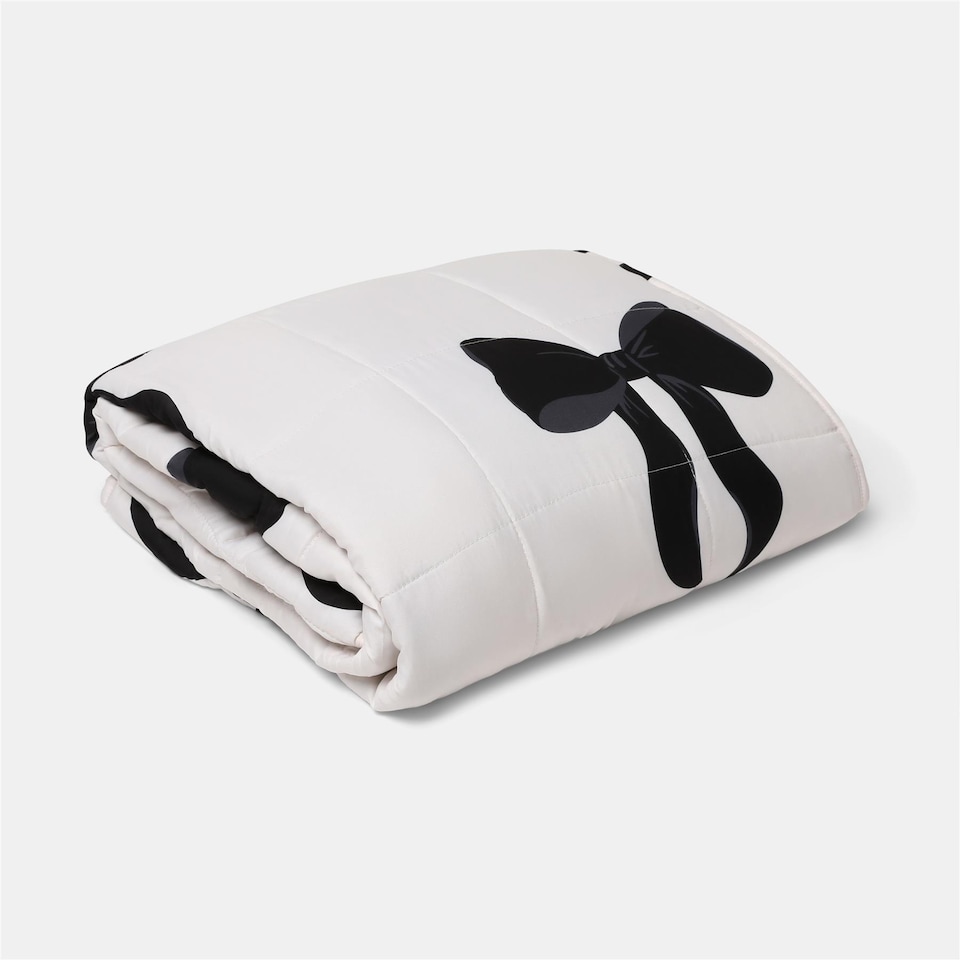image 1 of OHS Bow Print 8kg Sensory Weighted Blanket Sleep Therapy