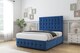 image 2 of Sloomy Berlin Navy Plush Divan Bed With Mattress 4 Drawers With 54" Floor Standing Headboard & 12" Matching Footboard 6' Super King | Blue | Navy | Super King | 1