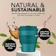 image 4 of Ecoffee Cup 8oz 240ml Reusable Eco-Friendly 100% Plant Based Coffee Cup with Silicone Lid & Sleeve - Melamine Free Travel Mug N/A | Bay Of Fires