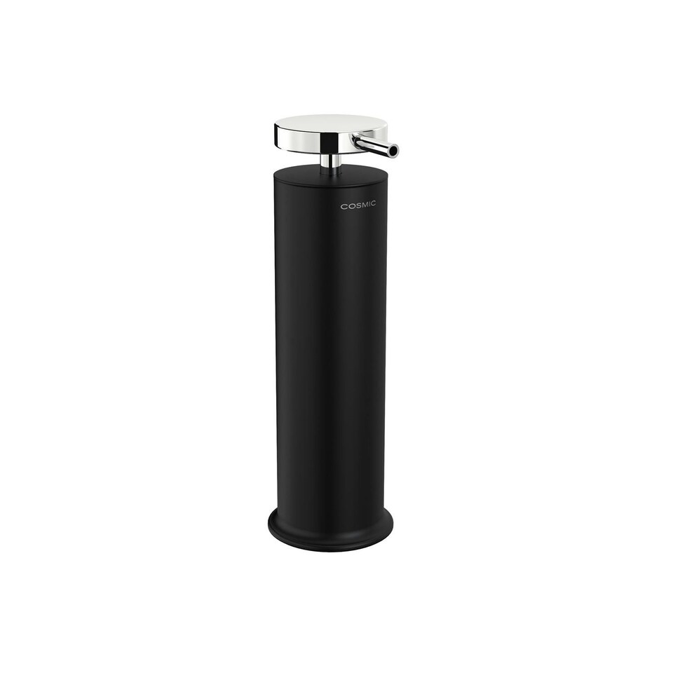 image 1 of Cosmic Soap Dispenser with Durable Stainless Steel for Bathroom, Black - 185ml