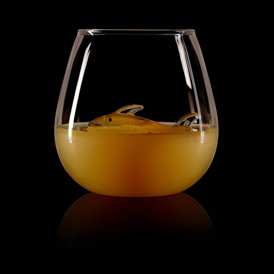 image 1 of Bar Bespoke Shark in A Glass 500ml - Transparent