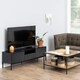 image 5 of Seaford 2 Door 1 Drawer TV Unit in Ash Black