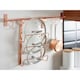 image 2 of Sorello Rose Gold Hanging Pan Lid Rack | Gold